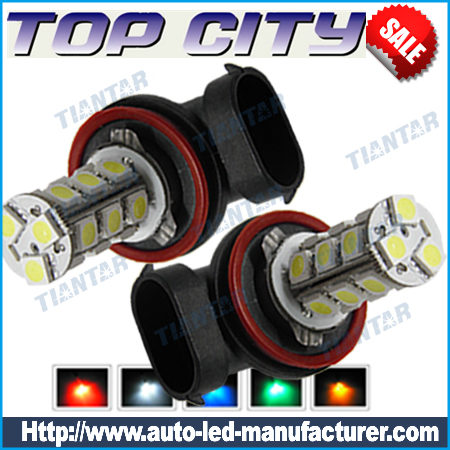 Topcity 18-SMD 5050 360-degree shine H8 Hyper Flux LED Bulbs For Fog Lights or Running Light Lamps - Fog Lights car led, Auto LED